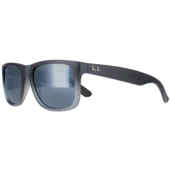 Ray-Ban Ray-Ban|Rectangle^Sunglasses Justin 4165 852/88 Rubber Grey Silver Mirror Gradie