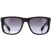 Ray-Ban Rectangle^Sunglasses Justin 4165 Rubber Black Grey Gradient 601/8G