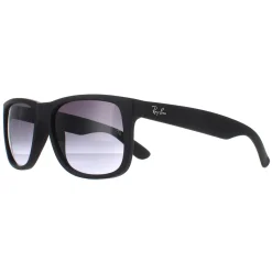 Ray-Ban Rectangle^Sunglasses Justin 4165 Rubber Black Grey Gradient 601/8G