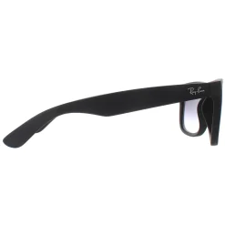 Ray-Ban Rectangle^Sunglasses Justin 4165 Rubber Black Grey Gradient 601/8G