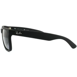 Ray-Ban Polarised|Ray-Ban^Sunglasses Justin 4165 622/T3 Black Rubber Grey Gradient Polar