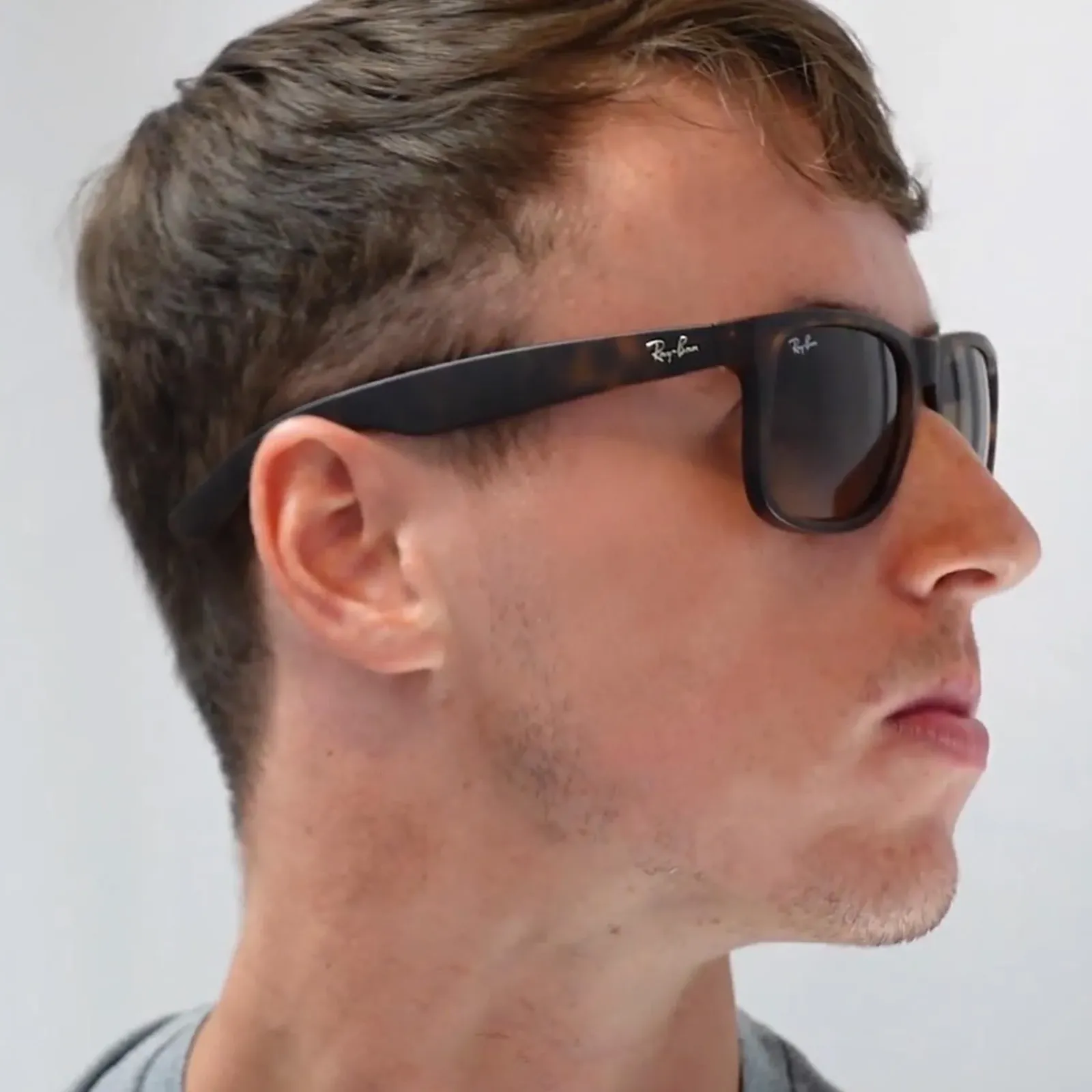 Ray-Ban Ray-Ban|Rectangle^Sunglasses Justin 4165 622/5A Black Gold Mirror