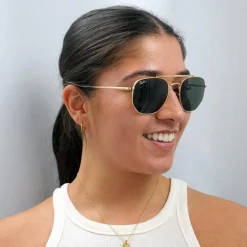 Ray-Ban Ray-Ban|Aviator^Sunglasses Marshal 3648 001 Gold Green G-15