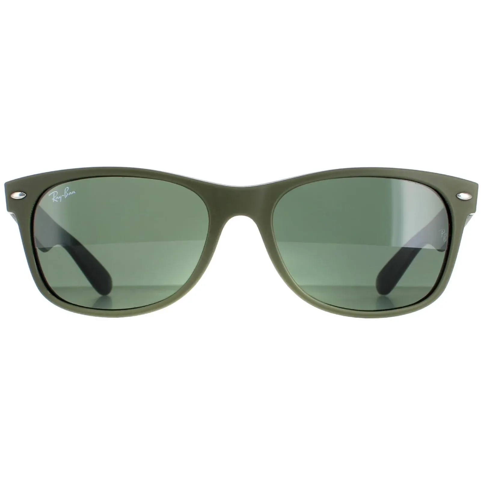 Ray-Ban Rectangle^Sunglasses New Wayfarer 2132 646531 Rubber Military Green on B
