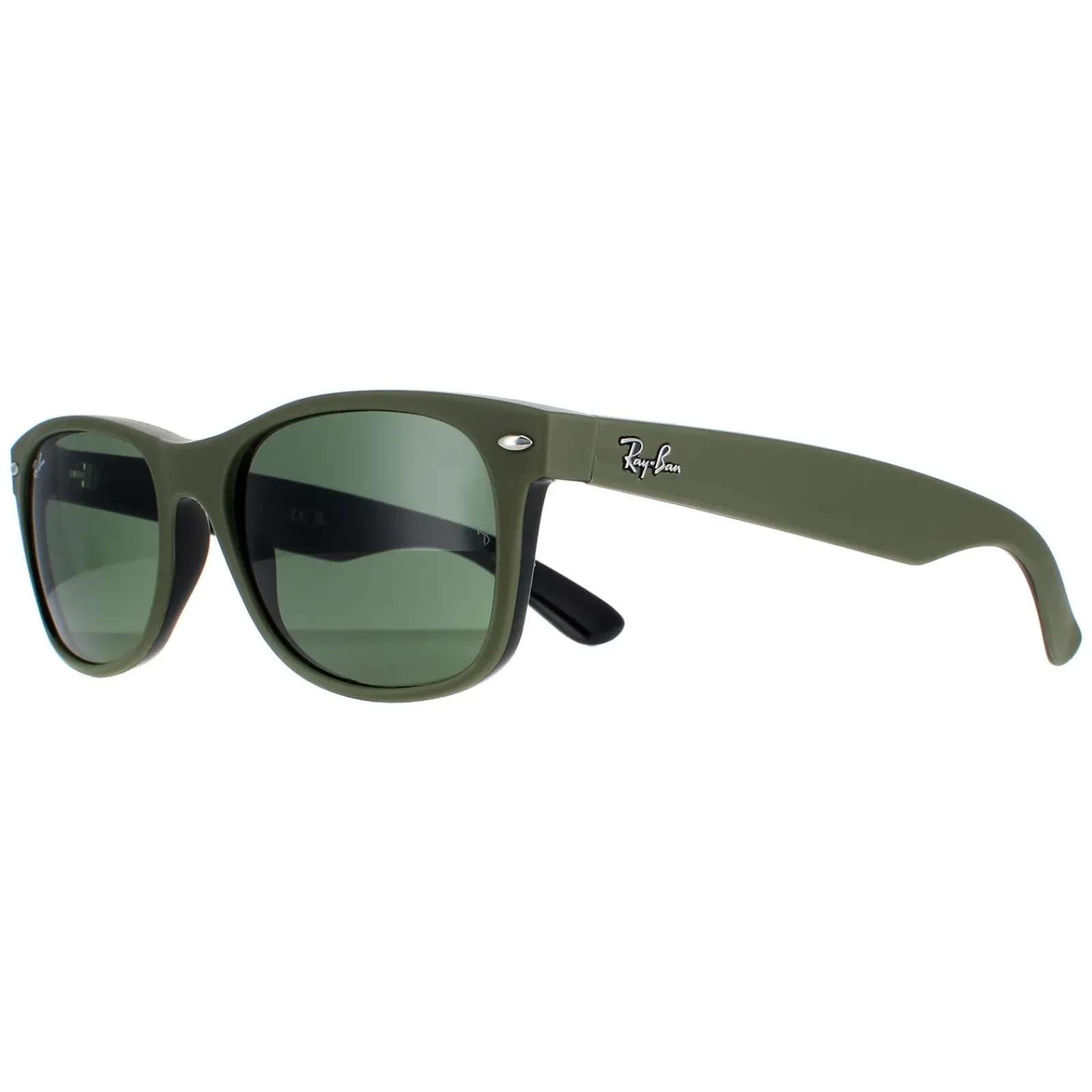 Ray-Ban Rectangle^Sunglasses New Wayfarer 2132 646531 Rubber Military Green on B