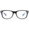 Ray-Ban Rectangle^Sunglasses New Wayfarer 2132 901/BF Black Clear With Blue Ligh
