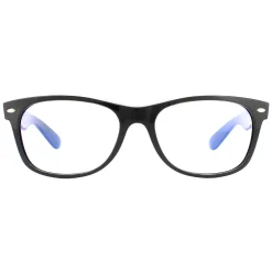 Ray-Ban Rectangle^Sunglasses New Wayfarer 2132 901/BF Black Clear With Blue Ligh