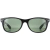 Ray-Ban Ray-Ban|Rectangle^Sunglasses New Wayfarer 2132 901L Black Green G-15 55mm