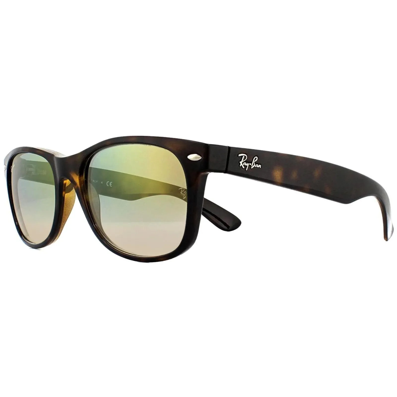 Ray-Ban Rectangle^Sunglasses New Wayfarer 2132 710/Y0 Tortoise Gold Flash Gradie