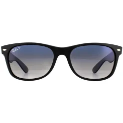 Ray-Ban Polarised|Rectangle^Sunglasses New Wayfarer 2132 601S78 Matt Black Grey Blue Polar