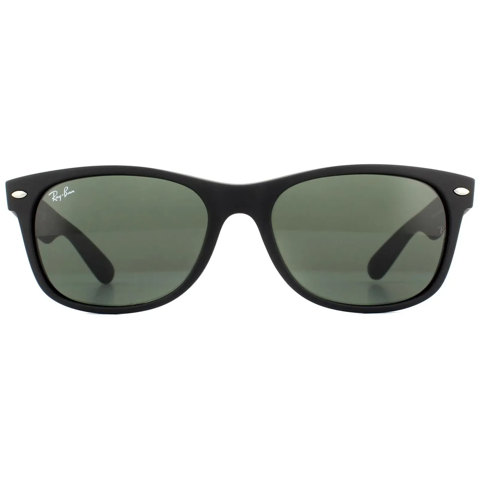 Ray-Ban Rectangle^Sunglasses New Wayfarer 2132 622 Black Rubber Green Medium 55m