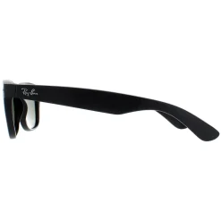 Ray-Ban Rectangle^Sunglasses New Wayfarer 2132 622/30 Rubber Black Silver Flash