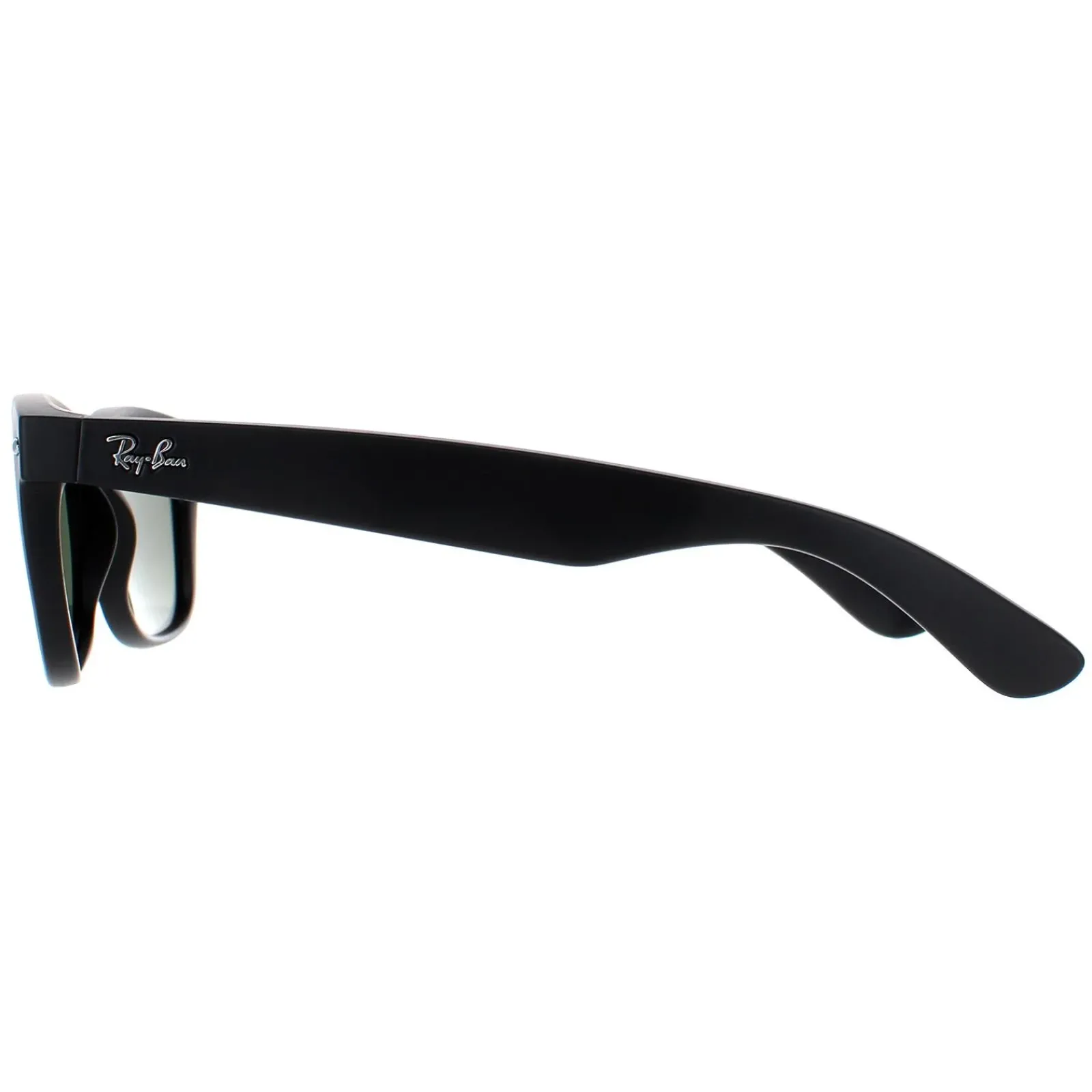 Ray-Ban Rectangle^Sunglasses New Wayfarer 2132 622/30 Rubber Black Silver Flash
