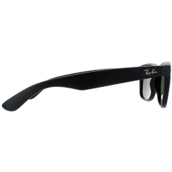 Ray-Ban Rectangle^Sunglasses New Wayfarer 2132 622/30 Rubber Black Silver Flash