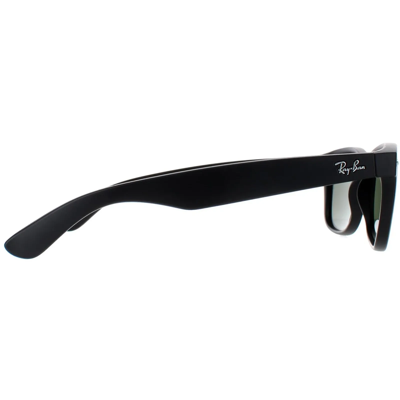 Ray-Ban Rectangle^Sunglasses New Wayfarer 2132 622/30 Rubber Black Silver Flash