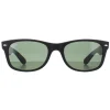 Ray-Ban Rectangle|Rectangle^Sunglasses New Wayfarer 2132 622 Black Rubber Green Small 52mm