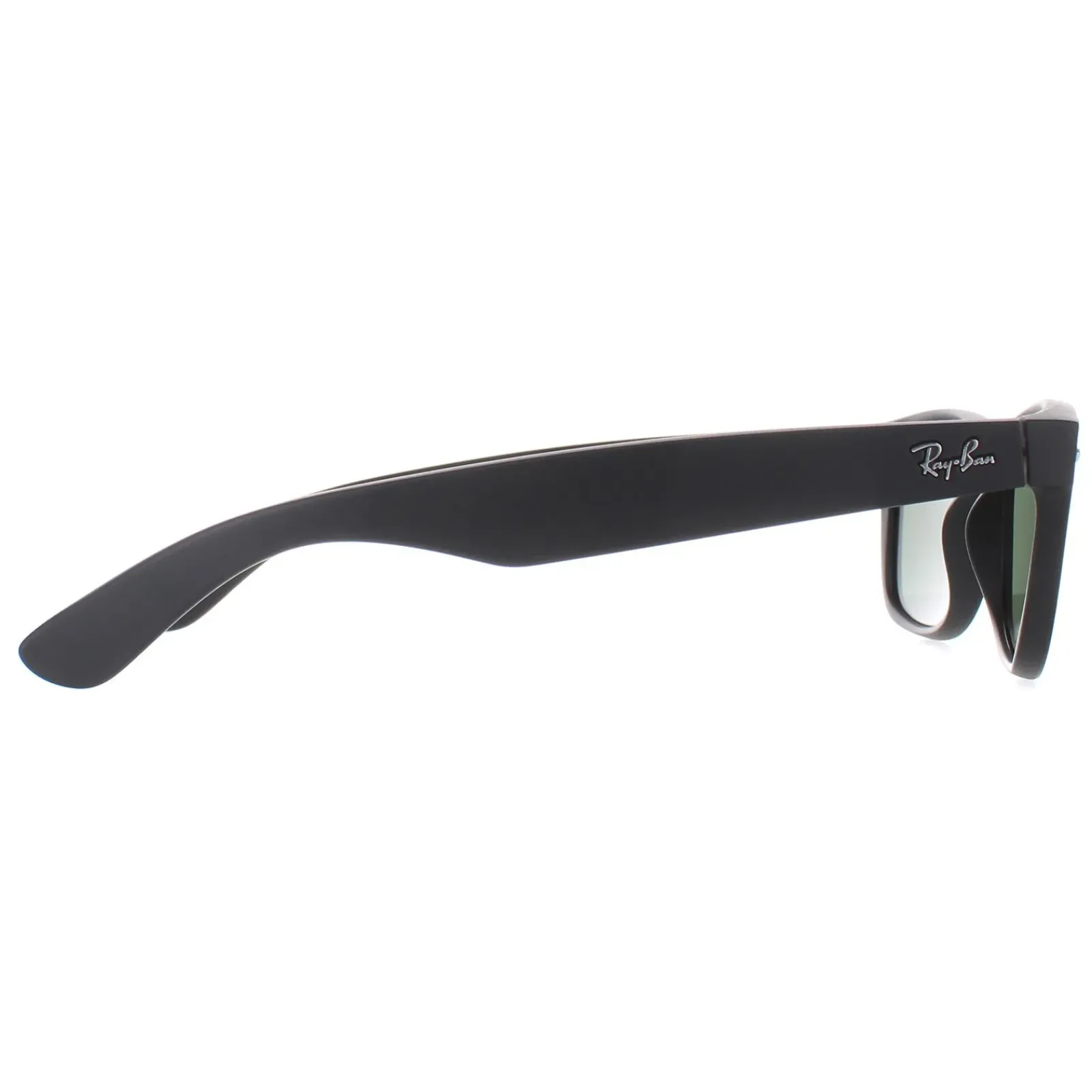 Ray-Ban Rectangle|Rectangle^Sunglasses New Wayfarer 2132 622 Black Rubber Green Small 52mm