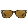 Ray-Ban Rectangle^Sunglasses New Wayfarer 2132 710 Light Havana Brown 55mm