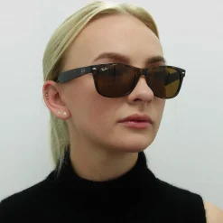 Ray-Ban Rectangle^Sunglasses New Wayfarer 2132 710 Light Havana Brown 55mm