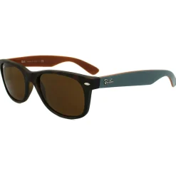 Ray-Ban Rectangle^Sunglasses New Wayfarer 2132 6179 Matt Havana Brown 55mm