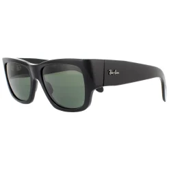 Ray-Ban Square|Ray-Ban^Sunglasses Nomad RB2187 901/31 Shiny Black Green G-15