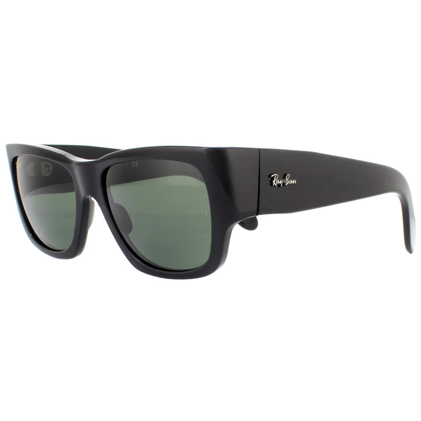 Ray-Ban Square|Ray-Ban^Sunglasses Nomad RB2187 901/31 Shiny Black Green G-15