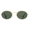 Ray-Ban Ray-Ban|Oval^Sunglasses Oval 3547N 001 Gold Green G-15
