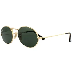 Ray-Ban Ray-Ban|Oval^Sunglasses Oval 3547N 001 Gold Green G-15