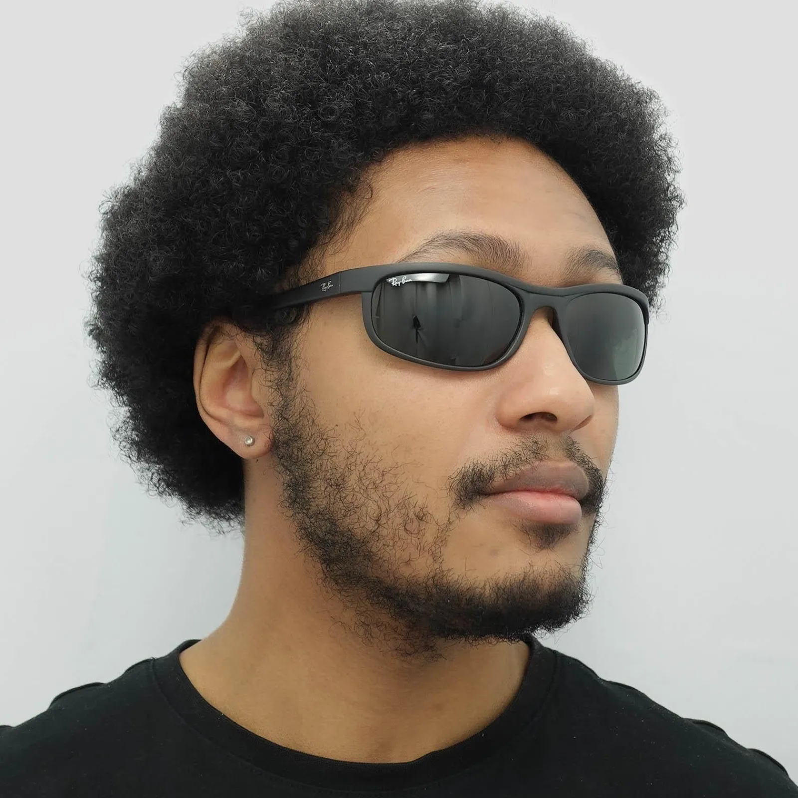 Ray-Ban Ray-Ban|Wrap^Rayban Sunglasses Predator 2 2027 Black Matt Black Green W1847