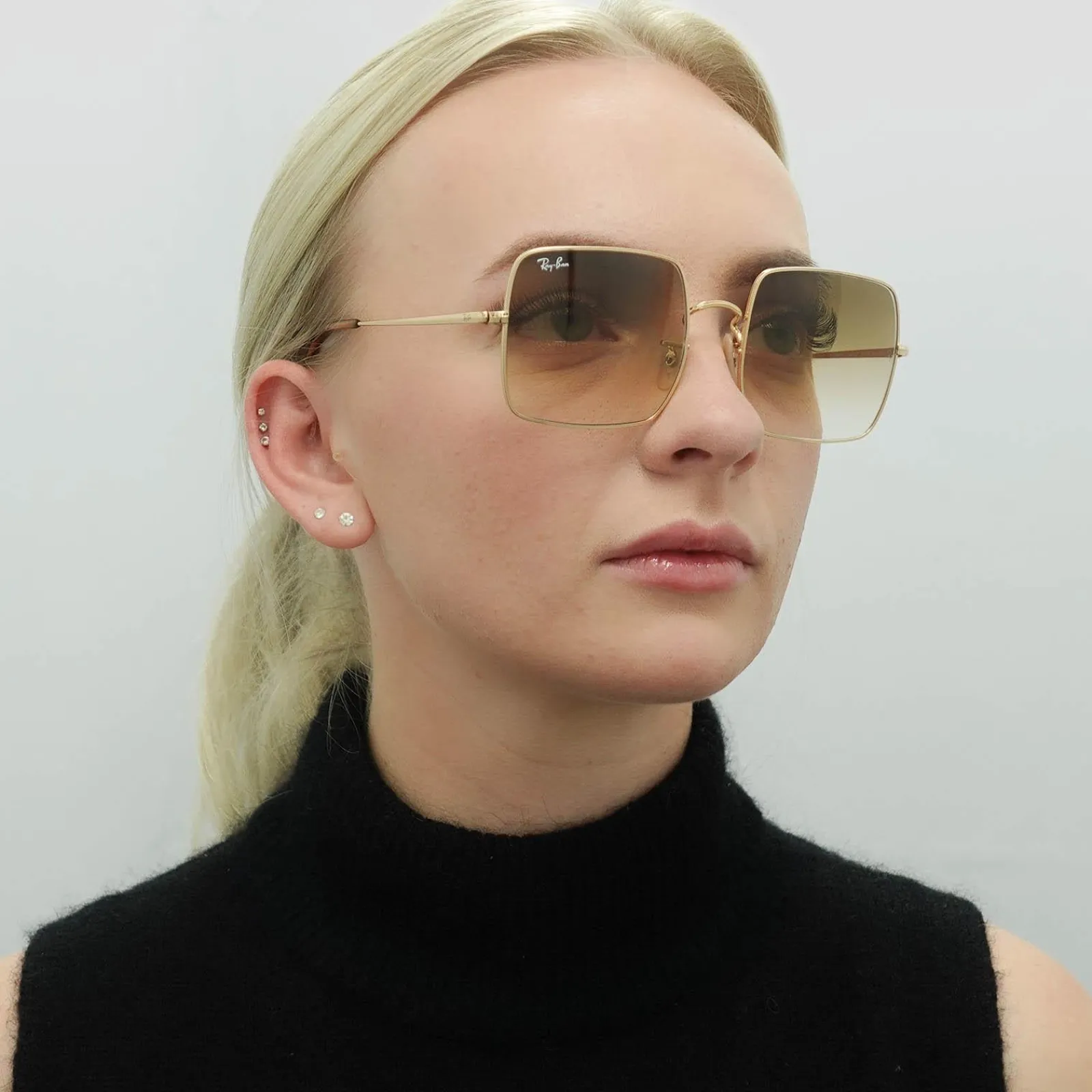 Ray-Ban Square|Ray-Ban^Sunglasses RB1971 914751 Gold Light Brown Gradient