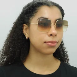 Ray-Ban Square|Ray-Ban^Sunglasses RB1971 914751 Gold Light Brown Gradient