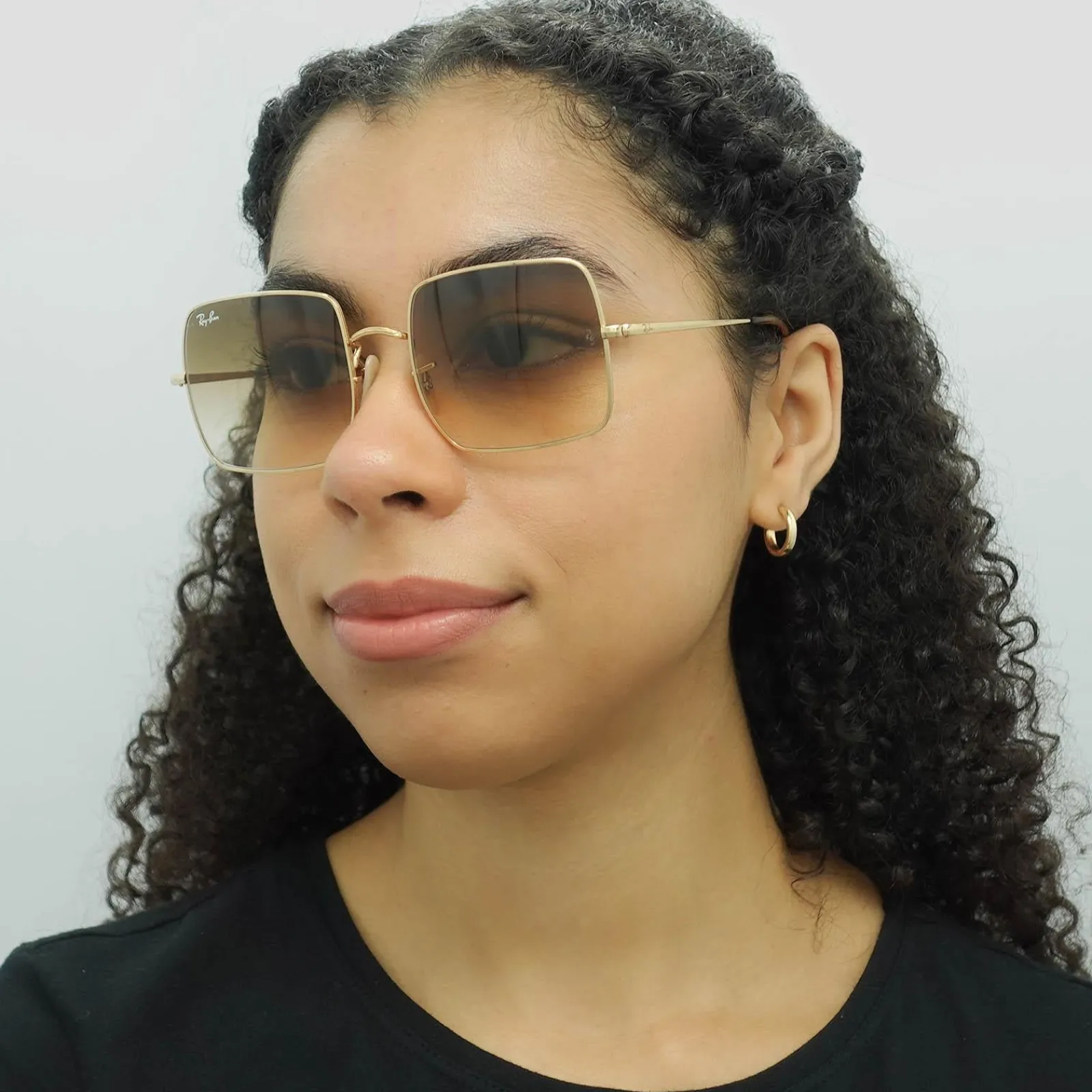 Ray-Ban Square|Ray-Ban^Sunglasses RB1971 914751 Gold Light Brown Gradient