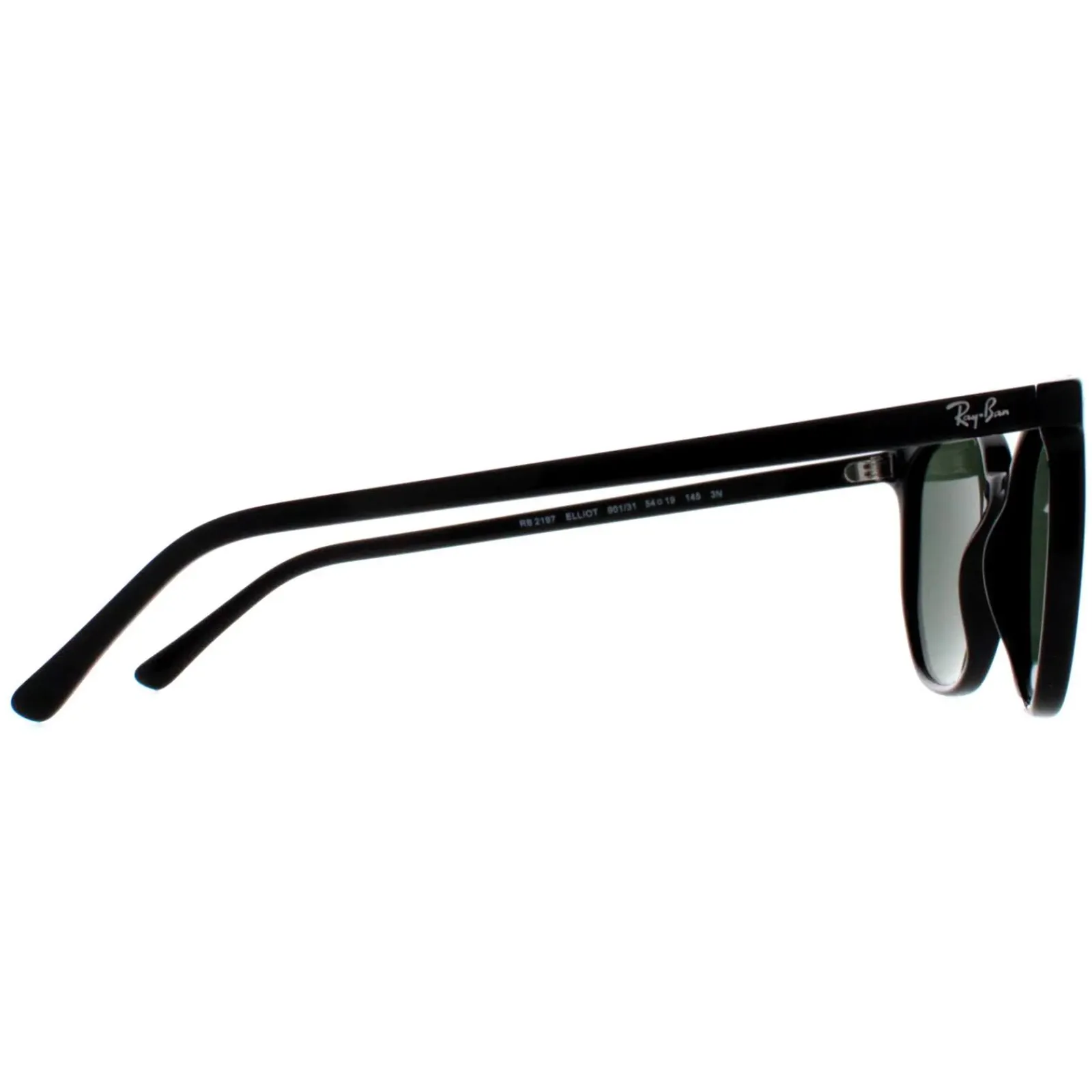 Ray-Ban Ray-Ban|Square^Sunglasses RB2197 Elliot 901/31 Polished Black G15 Green