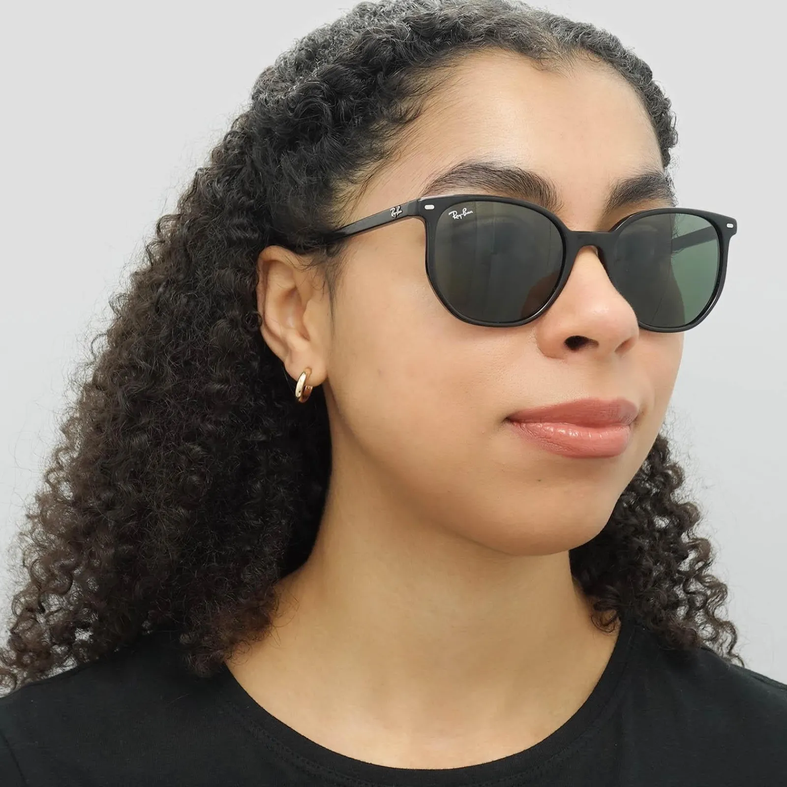 Ray-Ban Ray-Ban|Square^Sunglasses RB2197 Elliot 901/31 Polished Black G15 Green