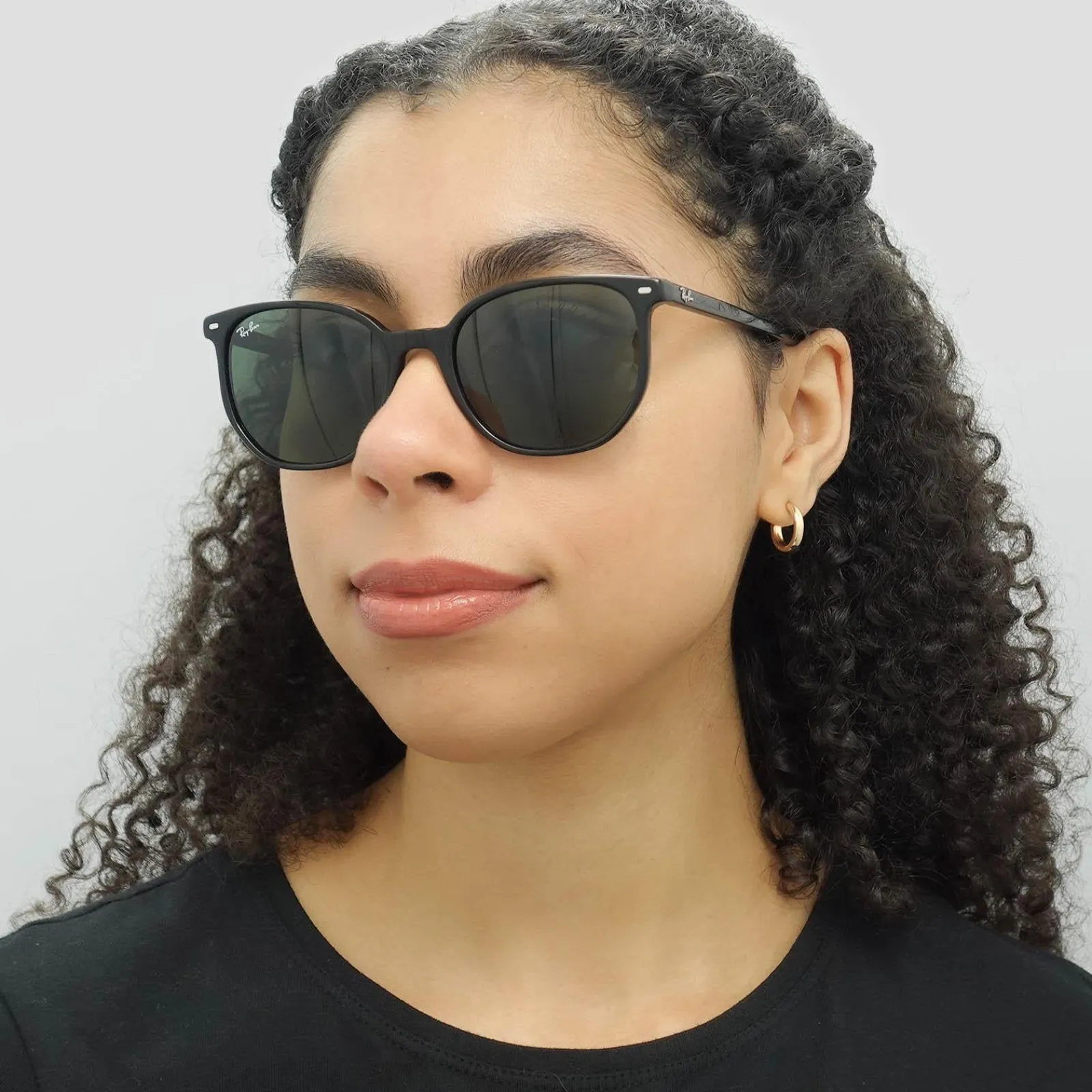 Ray-Ban Ray-Ban|Square^Sunglasses RB2197 Elliot 901/31 Polished Black G15 Green