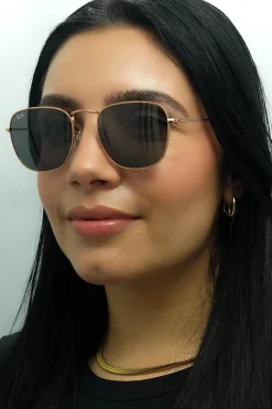 Ray-Ban Square|Ray-Ban^Sunglasses RB3857 Frank 9202B1 Rose Gold Dark Grey
