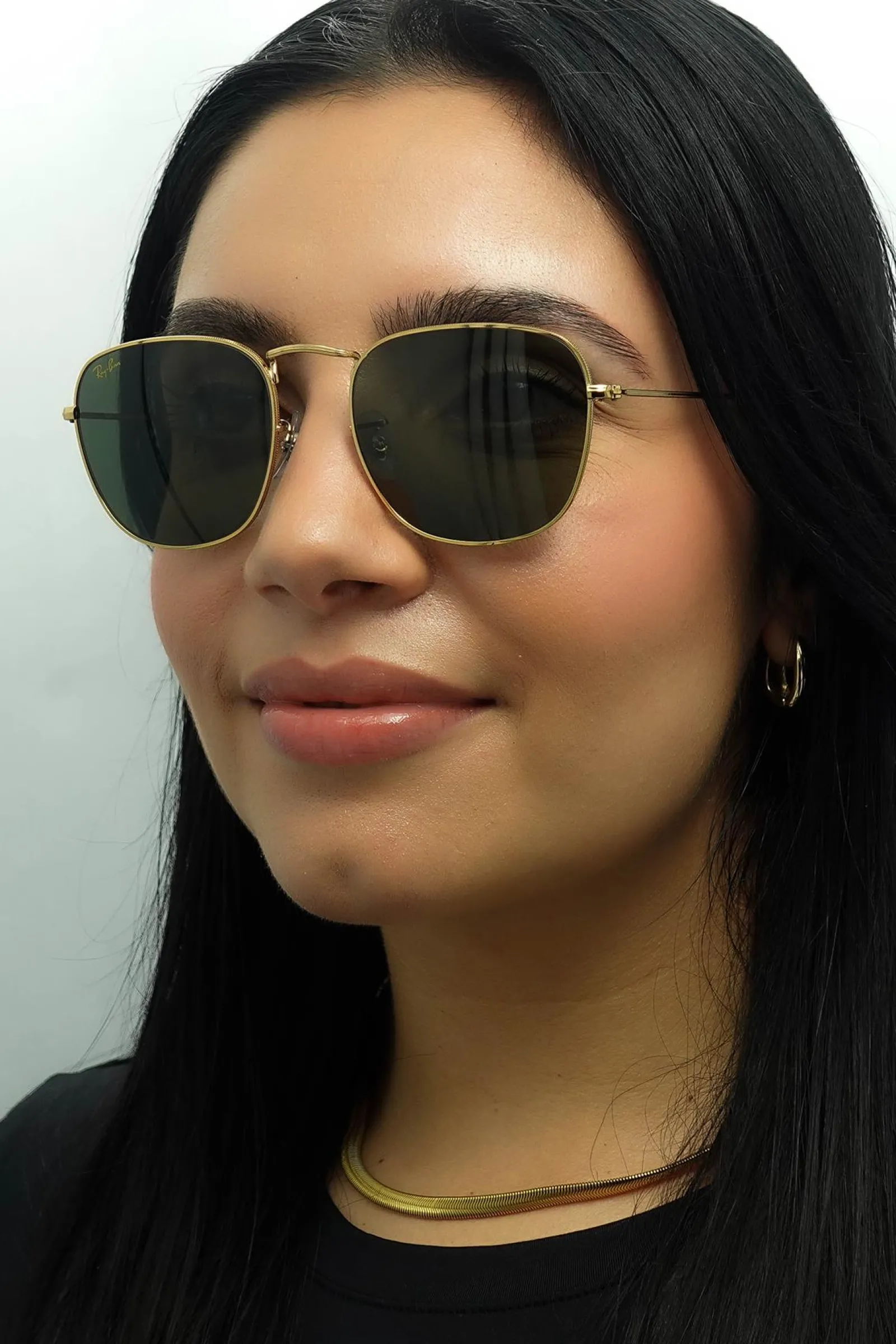 Ray-Ban Square|Ray-Ban^Sunglasses RB3857 Frank 919631 Gold G-15 Green