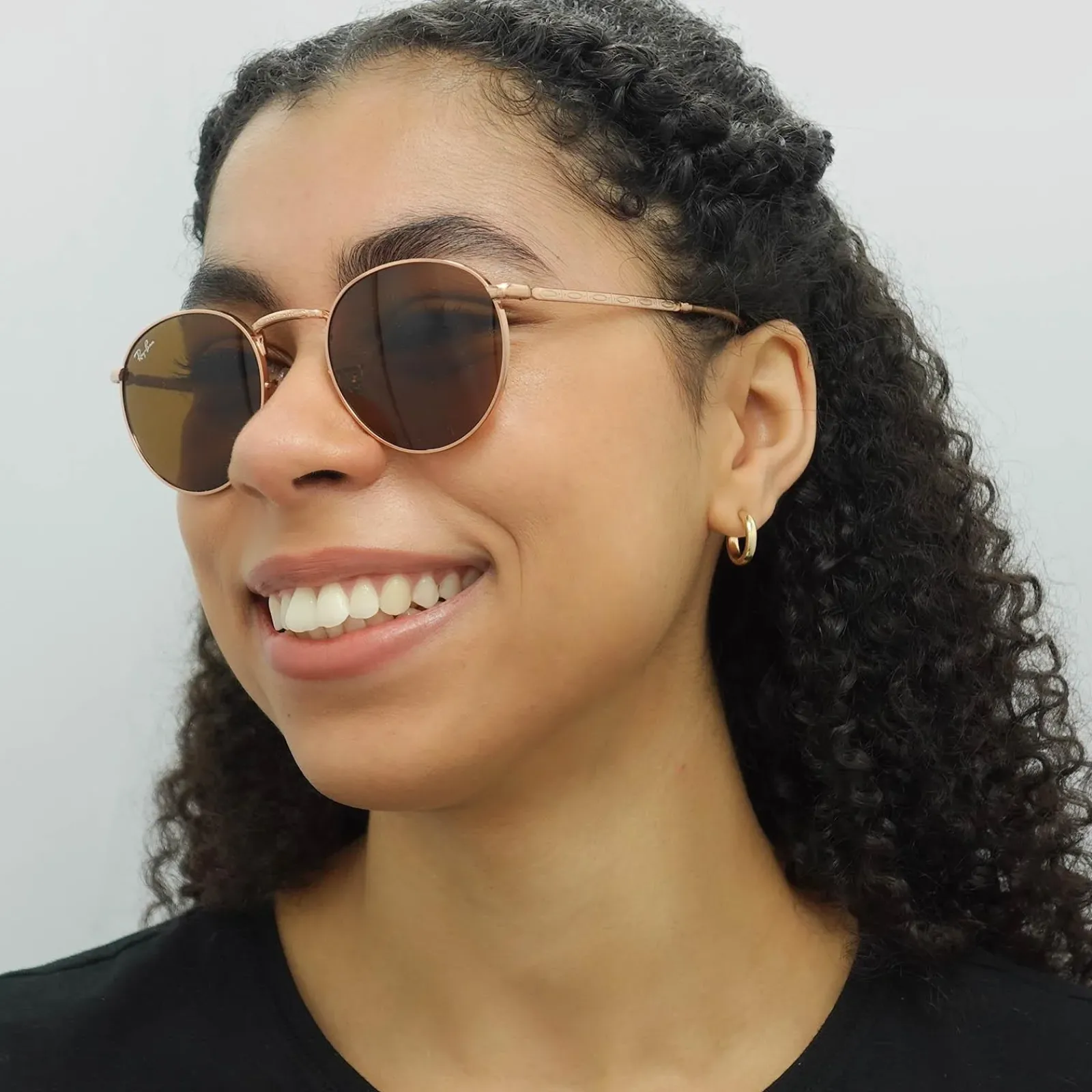Ray-Ban Ray-Ban|Ray-Ban^Sunglasses RB3637 New Round 920233 Rose Gold Brown