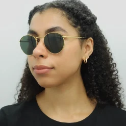 Ray-Ban Ray-Ban|Ray-Ban^Sunglasses RB3637 New Round 919631 Gold Green