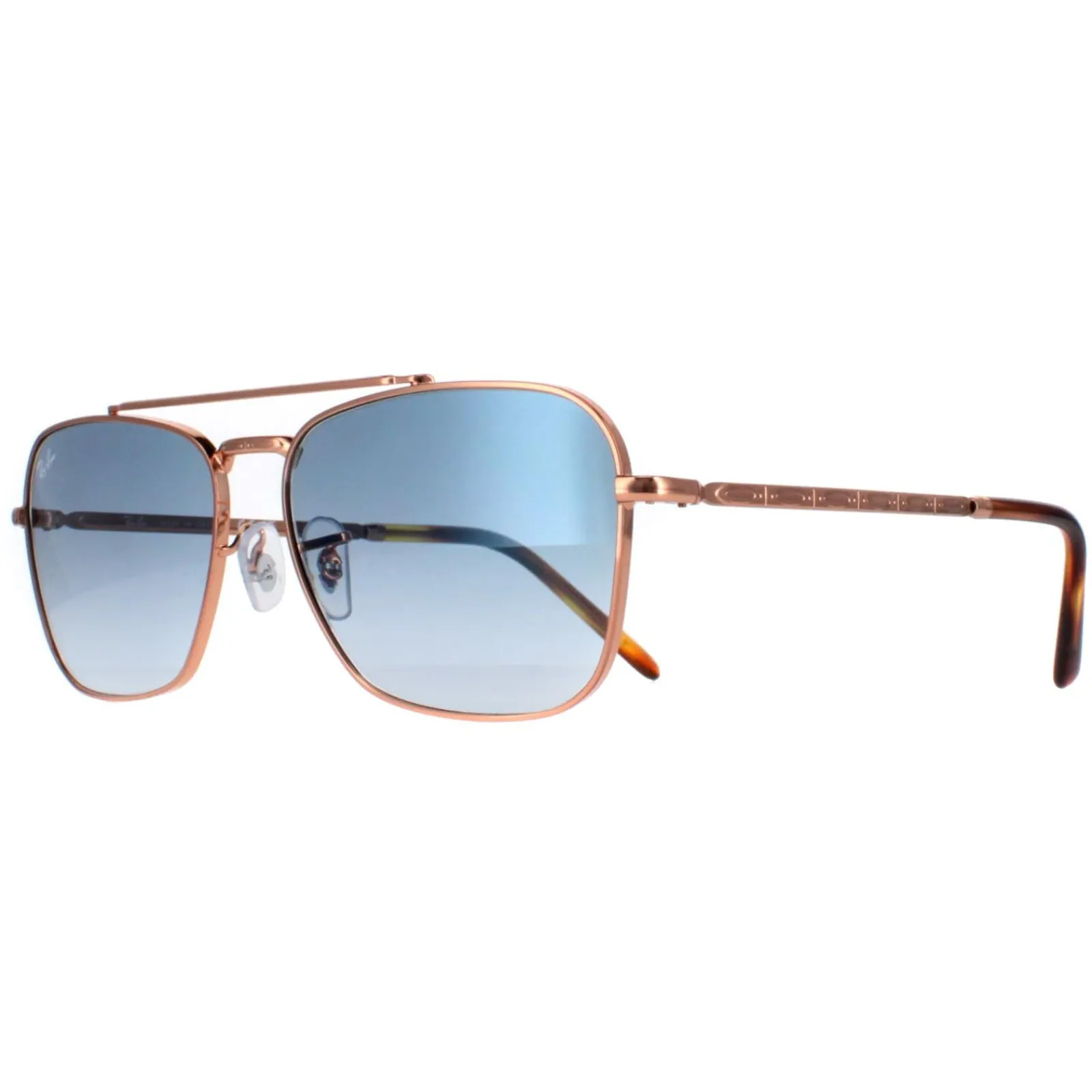Ray-Ban Square|Ray-Ban^Sunglasses RB3636 New Caravan 92023F Rose Gold Blue Gradient