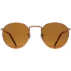 Ray-Ban Ray-Ban|Ray-Ban^Sunglasses RB3637 New Round 920233 Rose Gold Brown