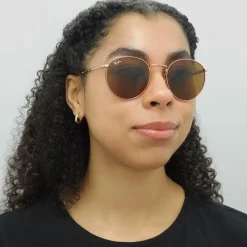 Ray-Ban Ray-Ban|Ray-Ban^Sunglasses RB3637 New Round 920233 Rose Gold Brown