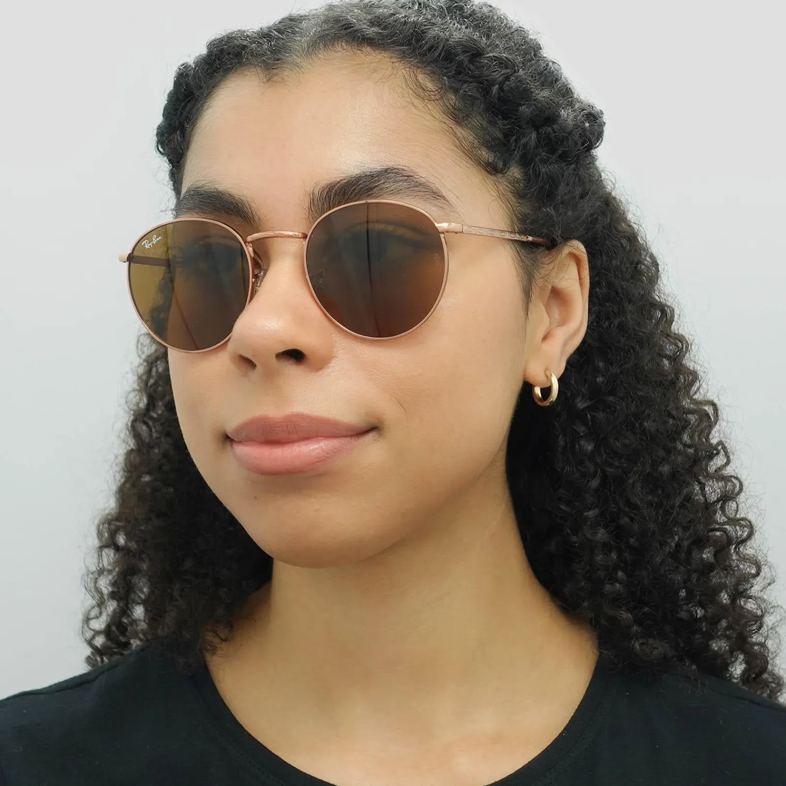 Ray-Ban Ray-Ban|Ray-Ban^Sunglasses RB3637 New Round 920233 Rose Gold Brown