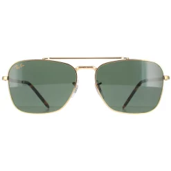 Ray-Ban Square|Ray-Ban^Sunglasses RB3636 New Caravan 919631 Gold Green