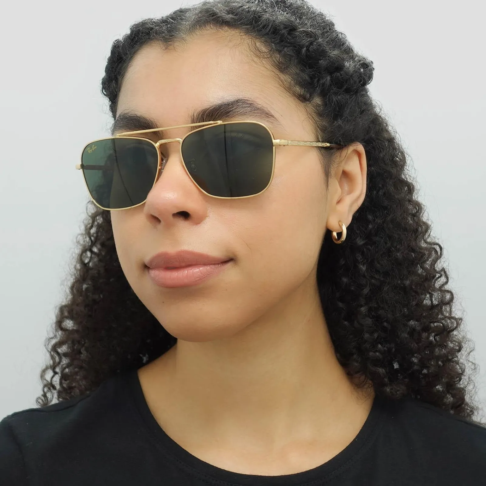 Ray-Ban Square|Ray-Ban^Sunglasses RB3636 New Caravan 919631 Gold Green