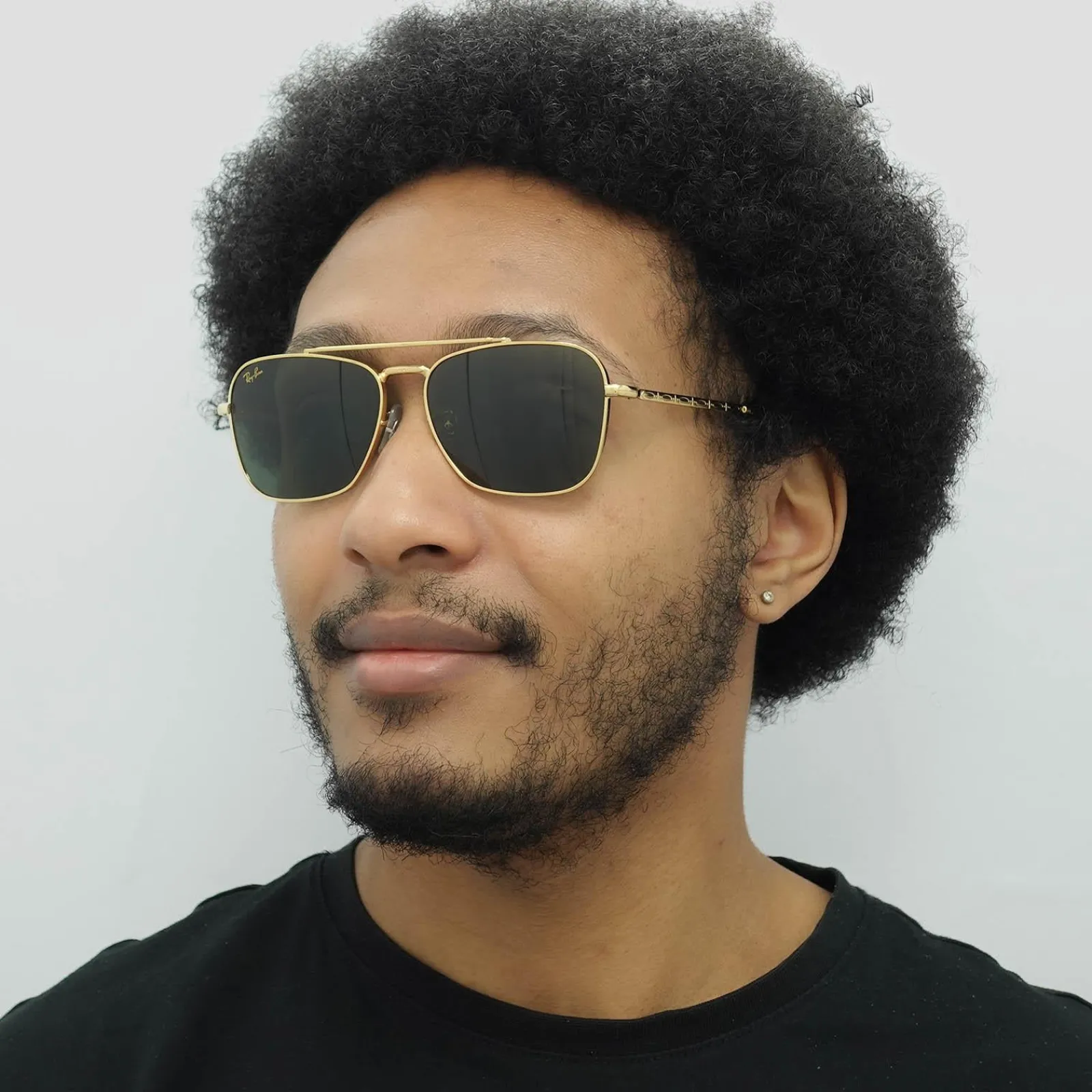 Ray-Ban Square|Ray-Ban^Sunglasses RB3636 New Caravan 919631 Gold Green