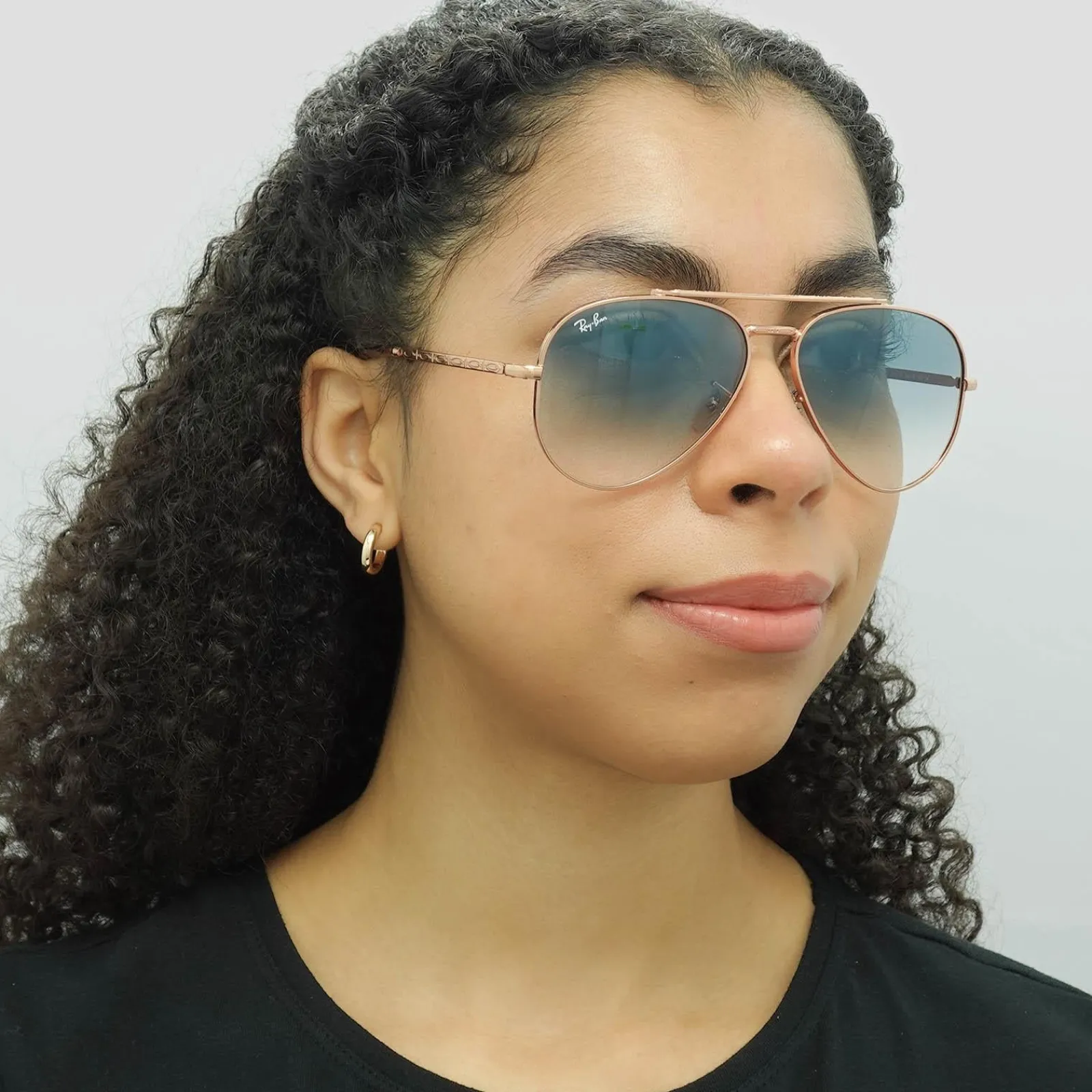 Ray-Ban Ray-Ban|Aviator^Sunglasses RB3625 New Aviator 92023F Polished Rose Gold Blue G