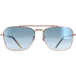 Ray-Ban Square|Ray-Ban^Sunglasses RB3636 New Caravan 92023F Rose Gold Blue Gradient