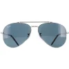 Ray-Ban Ray-Ban|Aviator^Sunglasses RB3625 New Aviator 003/R5 Polished Silver Blue