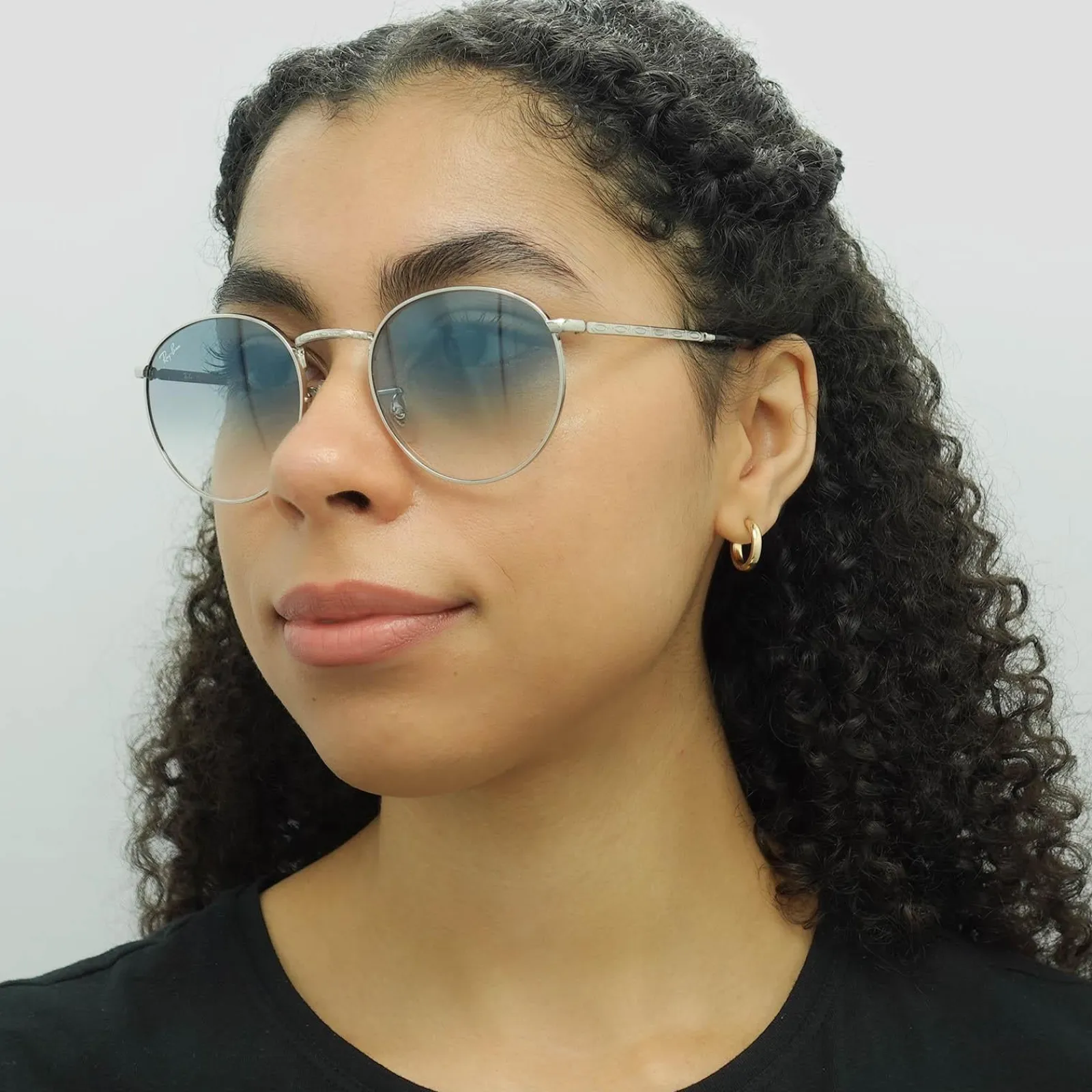 Ray-Ban Ray-Ban|Ray-Ban^Sunglasses RB3637 New Round 003/3F Silver Blue Gradient